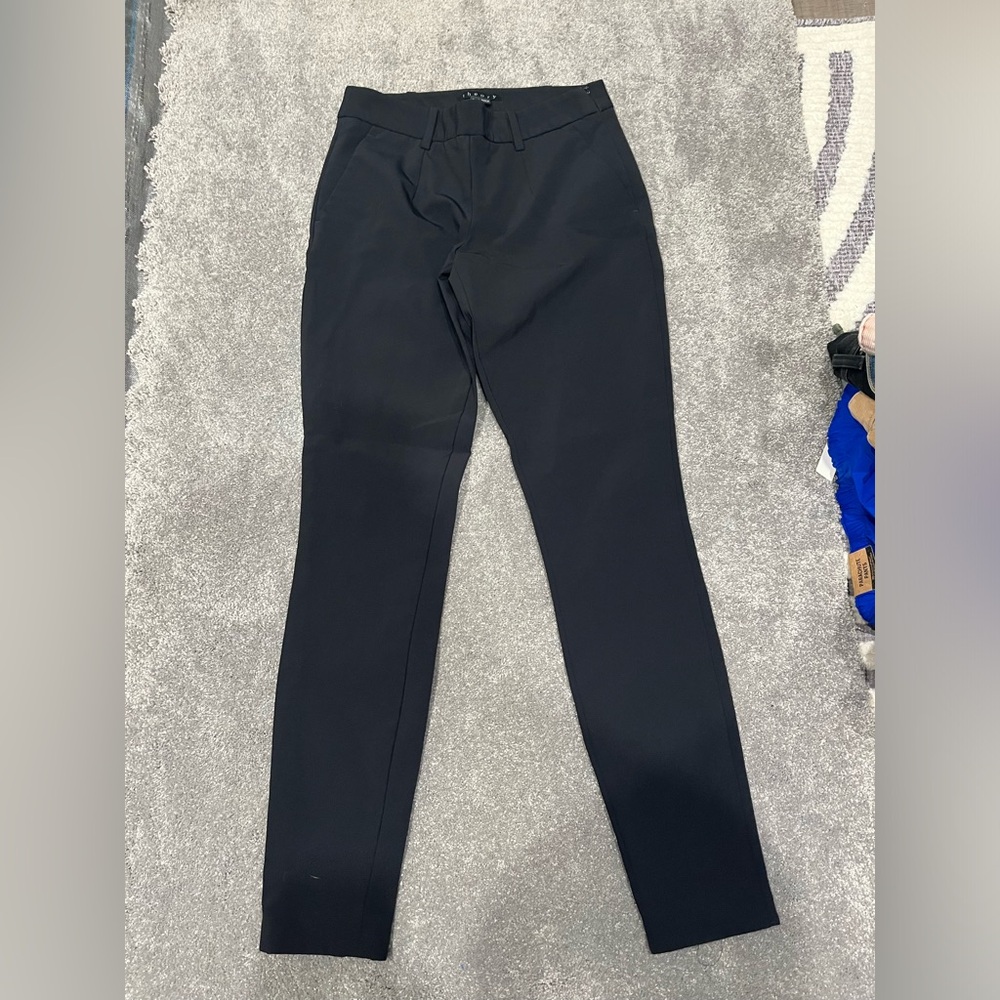 Theory straight leg‎ trousers in black